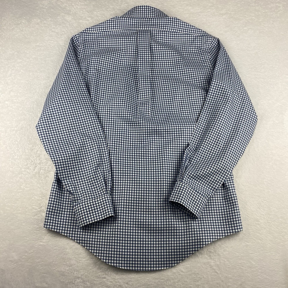 Brooks Brothers Shirt Mens Medium Blue/White Checks Regent Non Iron - Picture 9 of 9